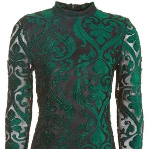 Topshop Velvet Flock Dress